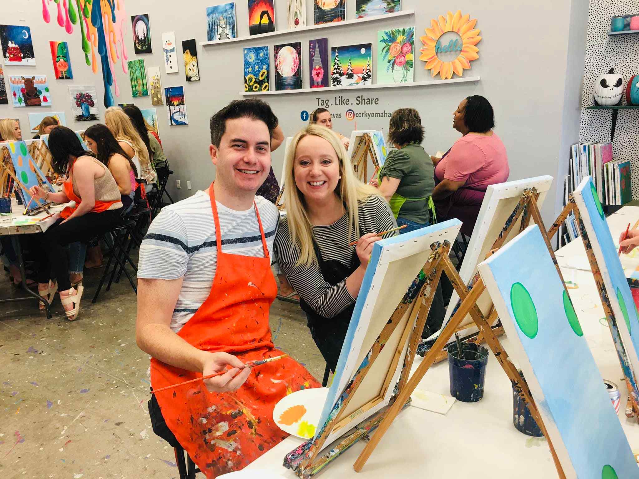 Wine and Paint in Lincoln Omaha Nebraska The Corky Canvas